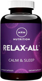 Mrm Nutrition Relax-All® | Dietary Supplement For Better Sleep | With Gaba, L-Theanine & Ashwagandha | Drug-Free, Non-Habit Forming | Non-Gmo | Vegan + Gluten Free | 15 Servings