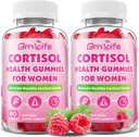 Cortisol Gummies For Women, Cortisol Supplements Gummies With Magnesium Ashwagandha Rhodiola Rosea And L-Theanine Complex For Relaxation And Focus, Zzz Support, Raspberry Flavor, 60 Count