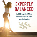 Myo And D-Chiro Inositol Supplement 40:1 Ratio - 2,000 Mg Myo-Inositol Plus Maca Root & Calming Ashwagandha - Healthy Ovarian Support Vitamins And Fertility Supplements For Women - 120 Vegan Capsules