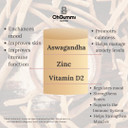 Ashwagandha 1500Mg + Zinc, Vitamin D2 Vegan Gummies (Ashwagandha Roots)