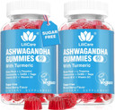 Envydeal Ashwagandha Gummies 2000Mg For Women Men - Sugar Free, Vegan - Organic Ashwagandha Root Extract Supplements Gummy & Vitamin D3, Mixed Berry Flavor, 120 Count