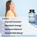 Thyroid Support | 180 Capsules | Highest Dosage | Iodine, L-Tyrosine, Zinc, Selenium, Ashwagandha | 3-Month Supply | No Additive & Vegan Thyroid Support | 180 Capsules | Highest Dosage | Iodine, L-Tyrosine, Zinc, Selenium, Ashwagandha | 3-Month Supply | No Additive & Vegan