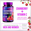 Cranberry Supplement 25,000Mg Formula + Vitamin C  Urinary Tract Health Support For Women & Men, 50:1 Whole Fruit Cranberry Extract Pills For Women, Sugar-Free, Non-Gmo, Gluten-Free - 120 Capsules