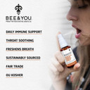 Bee And You, Kids Immune Support Supplement Throat Spray, Elderberry, Raw Honey, Propolis Extract, Vitamin C, Strawberry Juice, Antioxidants, Sore Throat Relief, 1 Fl. Oz
