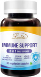 Lovita Immune Support 8 In 1, Elderberry With Zinc And Vitamin C, Vitamin D, Selenium & Echinacea, Andrographis, Siberian Ginseng - Immune Booster Supplement, 60 Vegetarian Capsules