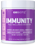 Gobiotix Vitamin C - Immune Defense Support Supplement - Immunity Powder Wellness Booster - Vegan Superfood - Elderberry, Turmeric, B12 Vitamin Supplement, Non-Gmo And Sugar Free (Berry)