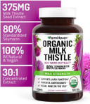 Farmhaven Usda Organic Milk Thistle Capsules | 30X Concentrated Seed Extract & 80% Silymarin Standardized - Supports Liver Function And Overall Health | Non-Gmo | 240 Veggie Capsules