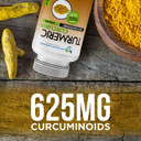Turmeric Curcumin Supplement - 2250Mg/D - Veggie Caps - 95% Curcuminoids With Black Pepper Extract (Bioperine) - 750Mg Capsules - 100% Organic - Most Powerful Turmeric (180 Count)