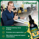 Life Cykel Cordyceps + Lions Mane Extract Performance Pack - Organic Mushroom Supplement For Energy, Focus & Mental Clarity - Usa Made, Pure & Potent Mushroom Liquid Drops For Adults