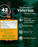 Herb Pharm Organic Valerian Root Liquid Extract, Alcohol-Free: Sleep & Relaxing, Calming Nighttime Sleep Support Supplement, Sugar-Free Herbal Supplement, 1 Oz