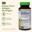 Herbs Etc. Kidney Tonic Softgels - Function Supplement - Natural With Dandelion, Saw Palmetto & Parsley - 60 Softgels (60 Servings)