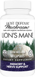 Host Defense Mushrooms Lion'S Mane - Supplement Capsules For Brain Health Support - Mushroom Support For Focus & Memory Function - Immune & Nervous System Supplement - 30 Capsules (15 Servings)
