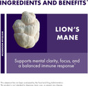 Host Defense Mushrooms Lion'S Mane - Supplement Capsules For Brain Health Support - Mushroom Support For Focus & Memory Function - Immune & Nervous System Supplement - 30 Capsules (15 Servings)