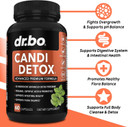 Candida Cleanse Detox For Women & Men - Candi Detox Support Supplement Pills Kit, Anti Overgrowth Gut Balance Probiotic Flora Complex Supplements - Natural Oral Herbal Oregano & Caprylic Acid Capsules