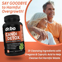 Candida Cleanse Detox For Women & Men - Candi Detox Support Supplement Pills Kit, Anti Overgrowth Gut Balance Probiotic Flora Complex Supplements - Natural Oral Herbal Oregano & Caprylic Acid Capsules