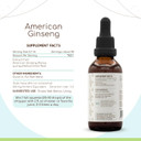 American Ginseng B60 Alcohol-Free Herbal Extract Tincture, Concentrated Liquid Drops Natural American Ginseng (Panax Quinquefolius) (2 Fl Oz)