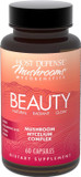 Host Defense Mycobenefits Beauty Capsules - Supplement For Healthy Hair & Nail Strength - Skin Elasticity & Health Aid - Mushroom Supplement With Biotin & Hyaluronic Acid - 60 Capsules (30 Servings)