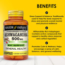 Mason Natural Ashwagandha 500 Mg, Adaptogen For Stress & Energy Support, Herbal Supplement, 60 Day Supply Mason Natural Ashwagandha 500 Mg, Adaptogen For Stress & Energy Support, Herbal Supplement, 60 Day Supply