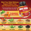 Turmeric Curcumin Extract Capsules - 90 Counts 3 Month Supply - Blended Ashwagandha, Moringa, Ginger & More - Immunity, Joint, Digestive & Wellness Support