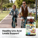 Bio Krauter Uric Acid Support Capsules 1200 Mg Blend - 100 Count - Kidney Supplement W/Tart Cherry 10:1 Extract - Milk Thistle & Turmeric Extract - Vegan