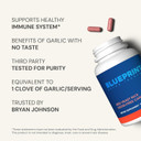 Blueprint Bryan Johnson Red Yeast Rice And Odor Free Garlic Supplement - Herbal Dietary Supplement For Women And Men - Vegan - (30 Servings)