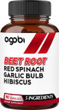 Agobi 5In1 Beet Root Capsules - Added With Red Spinach, Organic Garlic Bulb, Hibiscus & Black Pepper - Support For Energy Production, Immune System & Digestive Health - 90 Vegan Capsules