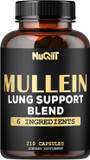 Mullein Leaf Capsules With Herbal Complex As Cordyceps Sinensis, Marshmallow, And More - Respiratory Health, Immune System & Body Balance Support - 105 Servings