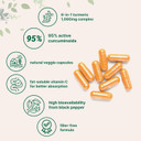 Micro Ingredients Turmeric Curcumin Supplement 1,000Mg, 120 Veggie Capsules | 95% Curcuminoids With Bee Propolis, Mct Oil, Vitamin C & Black Pepper | Enhanced Absorption | Vegan, Non-Gmo, Filler Free