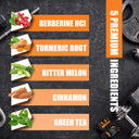 Berberine Hcl Supplement, Ceylon Cinnamon And Turmeric Capsules, Green Tea And Bitter Melon Capsules - 120 Capsules For 2 Month Supply