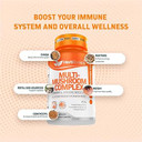 Herbtonics All-In-One Mushroom Supplement For Immune System Support | Nootropic Brain Support Supplement With Lion'S Mane, Cordyceps, Reishi | Powerful Mushroom Complex | 120 Vegan Capsules