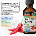 Bio Krauter Cayenne Pepper Drops - Liquid Cayenne Pepper Supplements - Natural Capsaicin Extract For Digestive Support - Pure Formula - Vegan Sugar & Alcohol Free - 2 Fl. Oz