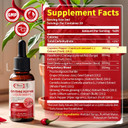 Cayenne Pepper Drops Supplement Liquid,With Hawthorn,Beet,Ginseng,Centella Asiatica,Grape,Turmeric For Energy,Circulation
