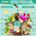 Strongest ''Lymph-Liver'' Cleanse Detox, Liposomal Organic Milk Thistle, Echinacea, Artichoke Lymphatic Drainage & Liver Repair Supplement With All Vitamins, 2 Fl.Oz