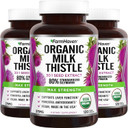Farmhaven Usda Organic Milk Thistle Capsules | 30X Concentrated Seed Extract & 80% Silymarin Standardized - Supports Liver Function And Overall Health | Non-Gmo | 360 Vegan Capsules