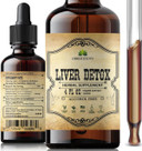 Liver Supplement  Natural Liver Support Drops  Herbal Supplement Drink With Milk Thistle, Angelica Root, Dandelion Root, Turmeric, Peppermint - Liver Cleanse Detox  4 Fl Oz