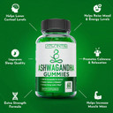 Atlantis Nutrition Ashwagandha Gummies - 1500 Mg Per Serving - Promotes Calmness, Improves Mood, Boosts Energy Levels & Strengthens Immune System - Formulated With Vitamin D & Zinc - Vegan | 60 Count