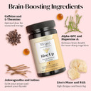 Winged Wellness Rise Up, Energy & Focus Gummies For Women - Daily Brain Boost Gummy Supplement With Natural Caffeine, Ashwagandha, B12, Nootropics Alpha-Gpc & LionS Mane - Pineapple, 60 Gummies