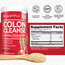 Health Plus Colon Cleanse Digestive Support | No Artificial Flavors | Daily Fiber For Toxin Elimination To Reduce Bloating | Psyllium Husk | Orange Flavor | 9 Ounces, 36 Servings
