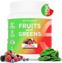 Fruits And Greens Organic Probiotic Powder: 30 Servings For Men & Women. Vegan With 10 Billion Cfus, Spirulina, Kale, Spinach, Chlorella, Elderberry, Digestive Enzymes - Probiotics