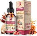 Lions Mane Supplement Mushroom Drops With 6-Mushroom Complex & Irish Sea Moss  Vegan Lion'S Mane Liquid For Cognitive Support, Immune & Digestive Health  Dual Extraction, Non-Gmo, Strawberry Flavor