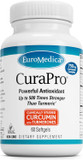 Euromedica Curapro - Antioxidant Supplement For Brain & Cardiovascular Health Support - Herbal Supplement With Curcumin - Dietary Immune Support Supplement - 60 Softgels