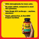 Bragg Daily Balance Apple Cider Vinegar And Sensoril Ashwagandha Capsules - 750Mg Of Acetic Acid  Energy & Weight Management Support - (90 Pills)