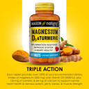 Mason Natural Magnesium & Vitamin D3 With Turmeric, 60 Day Supply Dietary Supplement With 500 Mg Magnesium, 3000 Iu Vitamin D3, And 150 Mg Turmeric