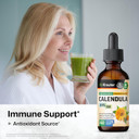 Bio Krauter Calendula Extract - Calendula Tincture For Immunity - Marigold Extract - Alcohol And Sugar Free - Vegan Drops 4 Fl.Oz