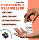 Genexa Flu Fix | Multi-Symptom Flu Remedy For Kids & Adults | Relieves Aches, Fever, Congestion | Acai Berry Flavor | Organic & Non-Gmo | Homeopathic Remedy Made Clean | 60 Chewable Tablets, Ages 4+?