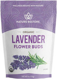 Nature Restore Usda Certified Organic Dried Lavender Flowers, Loose Leaf, Extra Grade, 4 Ounces