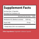 Berberine Plus 1200Mg With Royal Jelly  Supports Weight Management, Heart Health & Glucose Metabolism  120 Vegan Capsules  Non-Gmo, Made In Usa