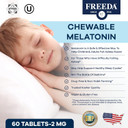 Freeda Melatonin 2Mg Sugar-Free Chewables  Natural Sleep Aid For Adults & Kids  Vegan, Kosher, Gluten-Free, Non-Gmo, Easy Bedtime Support  60 Tablets