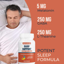 3 In 1 Sleep Aids For Adults Extra Strength, Extend Release Melatonin 5 Mg, L Theanine 250 Mg, Gaba 250 Mg, Relaxation And Sleep Supplement, 60 Capsules
