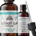 Slippery Elm Drops - Lung, Digestive & Women'S Support - Slippery Elm Dried Bark Tincture Herbal Supplement, Ulmus Rubra, Non-Gmo In Cold-Pressed Organic Vegetable Glycerin, 700 Mg, 2 Fl Oz (60 Ml)
